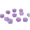 Natural Mother of pearl small beans amethyst for women bracelet design making double face crystal jewelry parts DIY flower cabochon 