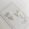 Natural Mother of pearl butterfly shape cutting for fashion jewelry making DIY small beans beauty things cabochon for bracelet 