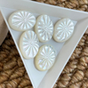 Natural Mother of pearl oval cabochon cutting for pendant inlay design embossment image small beans face carving pretty things